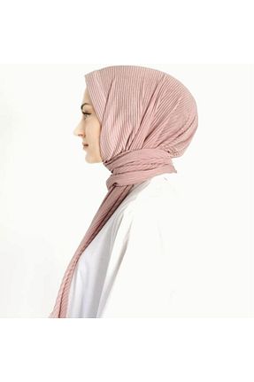 شال صورتی زنانه پنبه پلی استر LadyCoco - کد 339016008