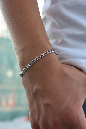 دستبند جواهر مردانه روکش نقره Dukkanka - کد 339045469