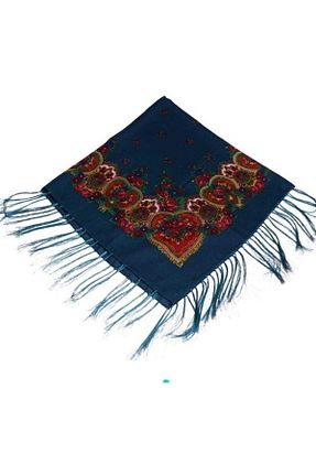 شال آبی زنانه ابریشم deniz sport - کد 339217807