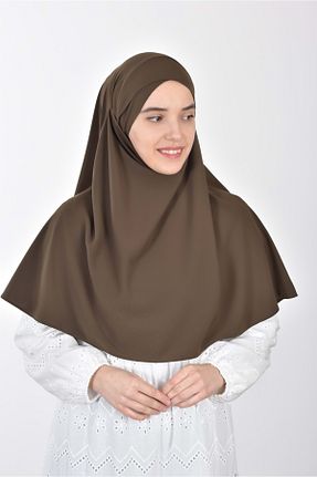 روسری خاکی پلی استر HAYAL HANIM - کد 303156465