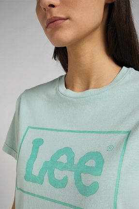 تیشرت نارنجی زنانه یقه دوچرخه Lee - کد 339282549