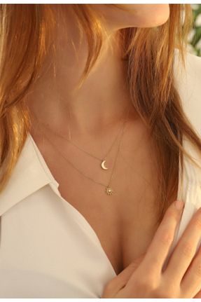 گردنبند نقره طلائی زنانه 925 عیار GUS Silver - کد 339988511
