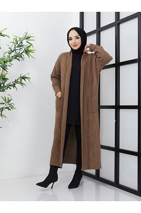 رویه حجاب قهوه ای زنانه رگولار Pamuk Butik - کد 340073132