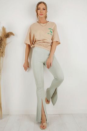 ساق شلواری سبز زنانه بافتنی Shivi Fashion - کد 341238440