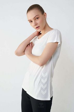 تیشرت اسپرت سفید زنانه رگولار hummel - کد 80560210