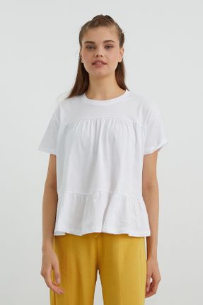 تی شرت سفید زنانه کد 341720252