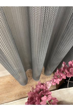 پرده توری طوسی ریل دار Brillant - کد 341741814