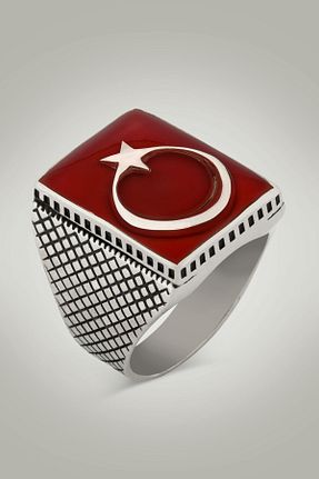انگشتر جواهر قرمز مردانه Anı Yüzük - کد 225353891