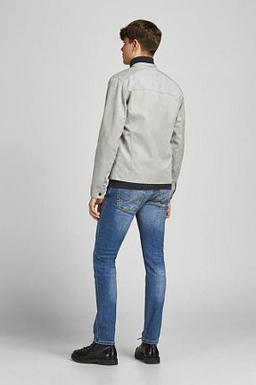 شلوار جین سرمه ای مردانه پاچه تنگ Jack & Jones - کد 340686396