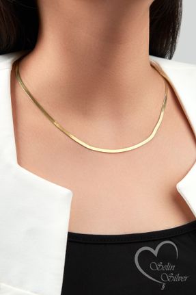 گردنبند نقره طلائی زنانه کد 169812015