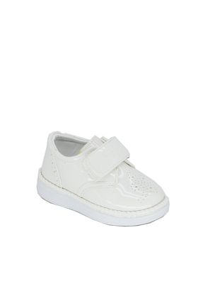 کفش آکسفورد سفید بچه گانه چرم لاکی TRENDYSHOES - کد 341319495