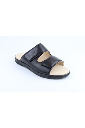 دمپائی مشکی مردانه چرم خالص Dia Comfort - کد 341343288