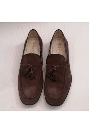 کفش لوفر قهوه ای زنانه جیر پاشنه کوتاه ( 4 - 1 cm ) کد 341315176