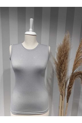 بادی طوسی زنانه یقه دوچرخه nacar çarşı - کد 74612915