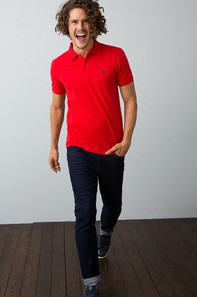 پولوشرت قرمز مردانه پنبه ای U.S. Polo Assn. - کد 2276171