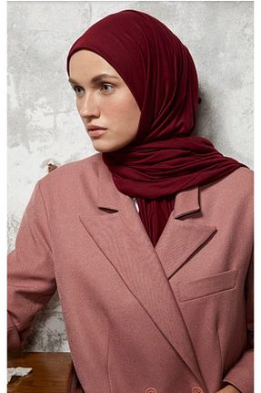 شال زرشکی زنانه ویسکون ŞURA ŞAL - کد 65870112