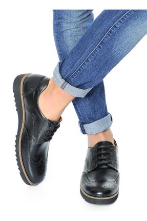 کفش کژوال مشکی مردانه چرم طبیعی پاشنه کوتاه ( 4 - 1 cm ) پاشنه ساده کد 74933857