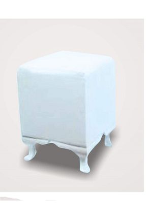 پوف و نیمکت سفید 40 * 40 ne-sil home furniture - کد 67141192