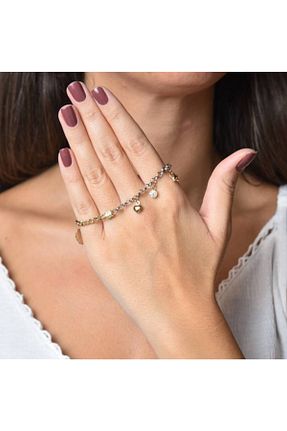 دستبند طلا طلائی زنانه 14 عیار Sembol Gold - کد 69786281