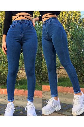 شلوار آبی زنانه پنبه - الاستین Ramrod Jeans - کد 72415667