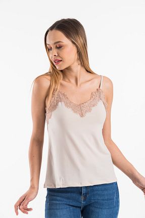 بلوز بژ زنانه ساده ladyzey - کد 42378956