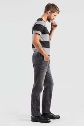 شلوار جین مشکی مردانه پاچه رگولار جین استاندارد کد 83193872