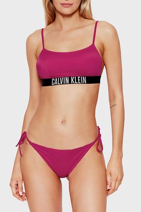 پائین تنه بیکینی صورتی زنانه چاپی Calvin Klein - کد 342610151
