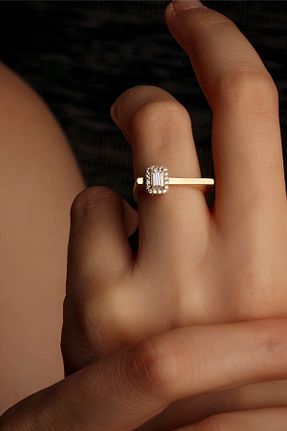 انگشتر طلا طلائی زنانه 14 عیار Kuyumcum - کد 342698937