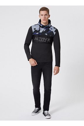 سوئیشرت مشکی مردانه ساده Lee Cooper - کد 163575477