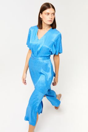 لباس آبی زنانه بافتنی کد 342754241