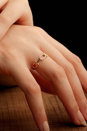 انگشتر طلا طلائی زنانه 14 عیار Kuyumcum - کد 342787013
