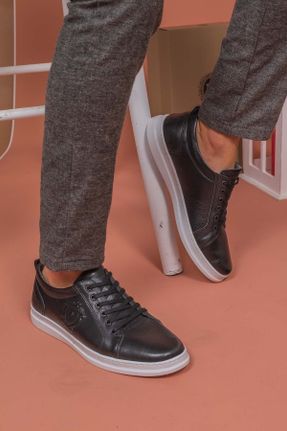 کفش کژوال مشکی مردانه چرم طبیعی پاشنه کوتاه ( 4 - 1 cm ) پاشنه ساده کد 341819776