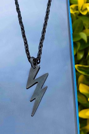 گردنبند جواهر مشکی مردانه استیل ضد زنگ TREND COLLECTİON - کد 167819233