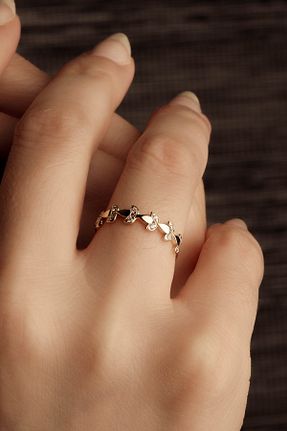 انگشتر طلا طلائی زنانه 14 عیار Kuyumcum - کد 342553222