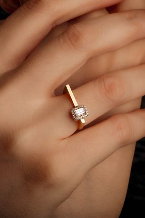 انگشتر طلا طلائی زنانه 14 عیار Kuyumcum - کد 342698937