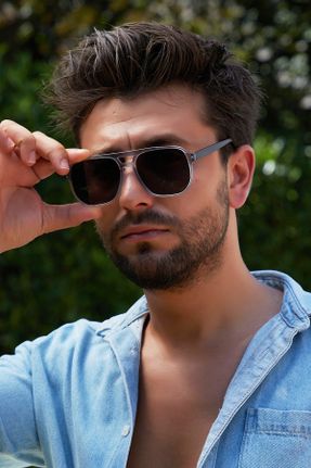 عینک آفتابی طوسی مردانه 53 UV400 استخوان کد 217385125