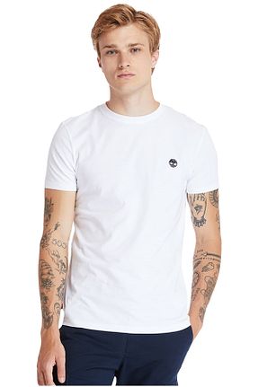 تیشرت سفید مردانه یقه دوچرخه Timberland - کد 343318590