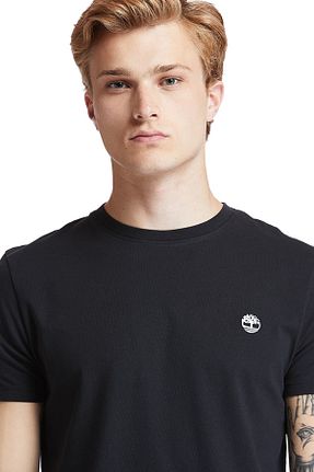تیشرت مشکی مردانه یقه دوچرخه Timberland - کد 343318600