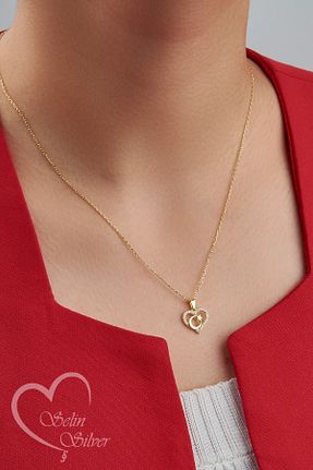 گردنبند نقره طلائی زنانه 925 عیار SS Selin Silver - کد 108390233