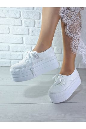 کفش پاشنه بلند پر سفید زنانه پارچه نساجی پاشنه متوسط ( 5 - 9 cm ) پاشنه پر کد 121921311