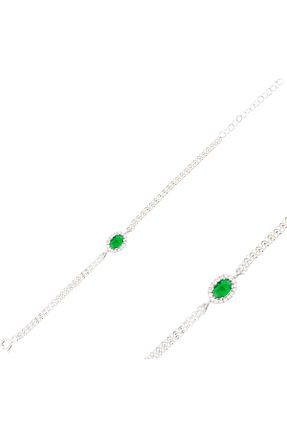 دستبند نقره سبز زنانه 925 عیار Silveranka - کد 344069248