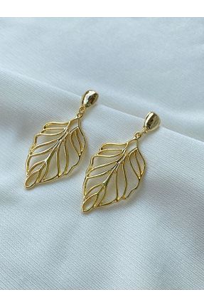 گوشواره جواهر طلائی روکش طلا Genel Markalar - کد 345012835