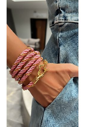 دستبند جواهر صورتی زنانه Kutcha Accessories - کد 275328994
