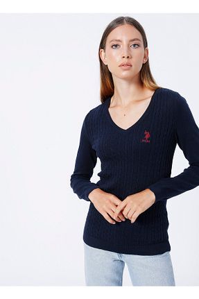 پلیور سرمه ای زنانه ساده U.S. Polo Assn. - کد 344876785