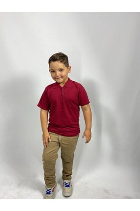 پولوشرت زرشکی بچه گانه پنبه ای Nacar - کد 343426782