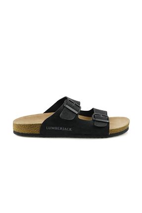 دمپائی مشکی مردانه چرم مصنوعی Lumberjack - کد 344036615