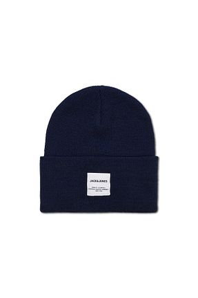 کلاه پشمی سرمه ای مردانه پلی استر Jack & Jones - کد 344283893