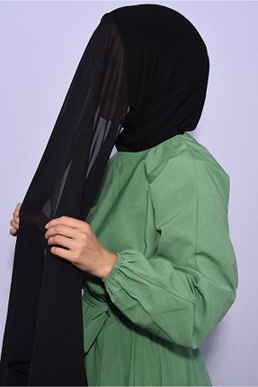 شال مشکی زنانه شیفون Nowa Scarf - کد 344603243