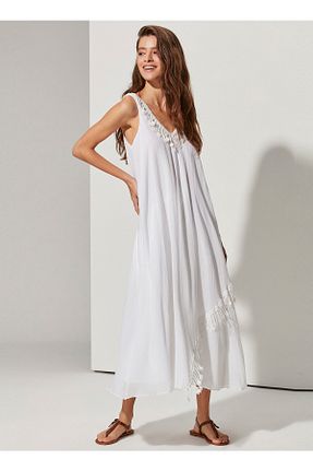 لباس ساحلی سفید زنانه ساده White By Nature - کد 344859926