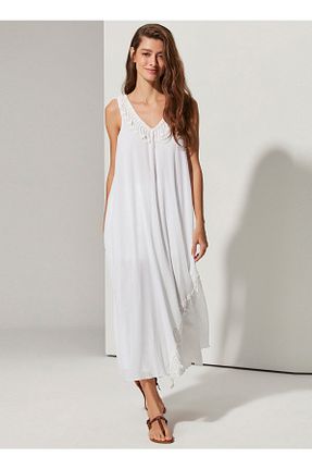 لباس ساحلی سفید زنانه ساده White By Nature - کد 344859926